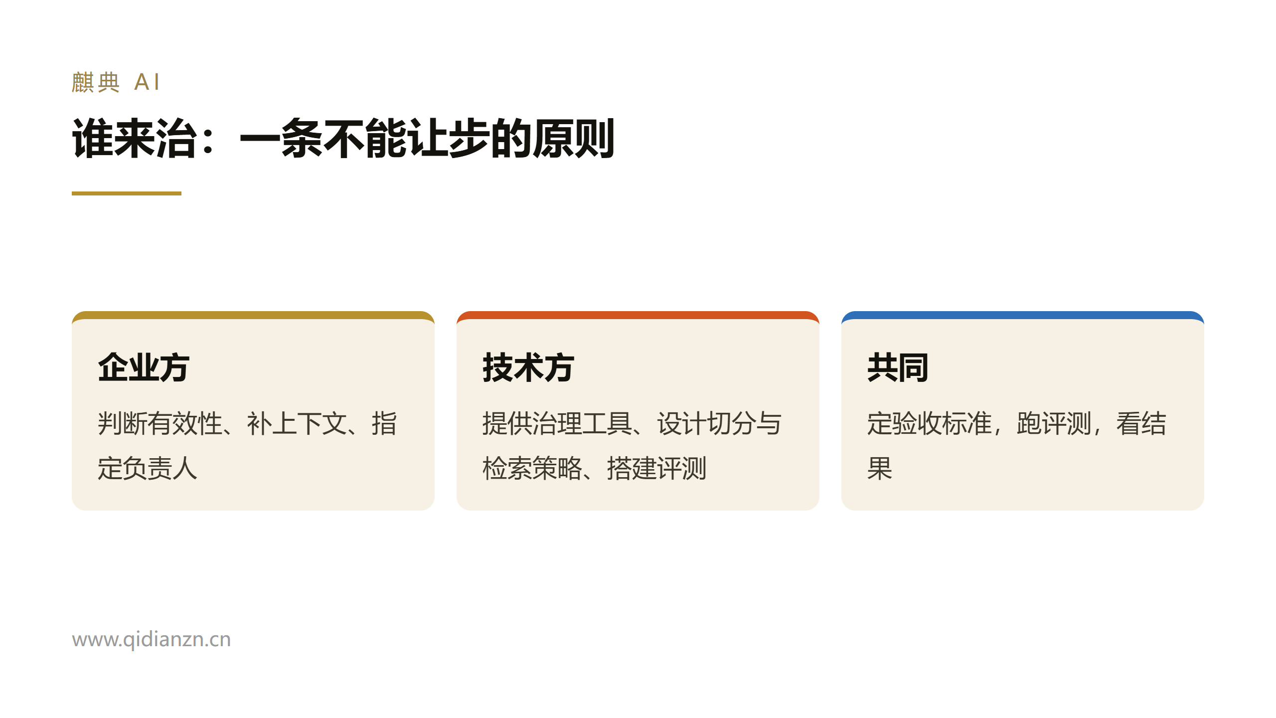 谁来治:一条不能让步的原则