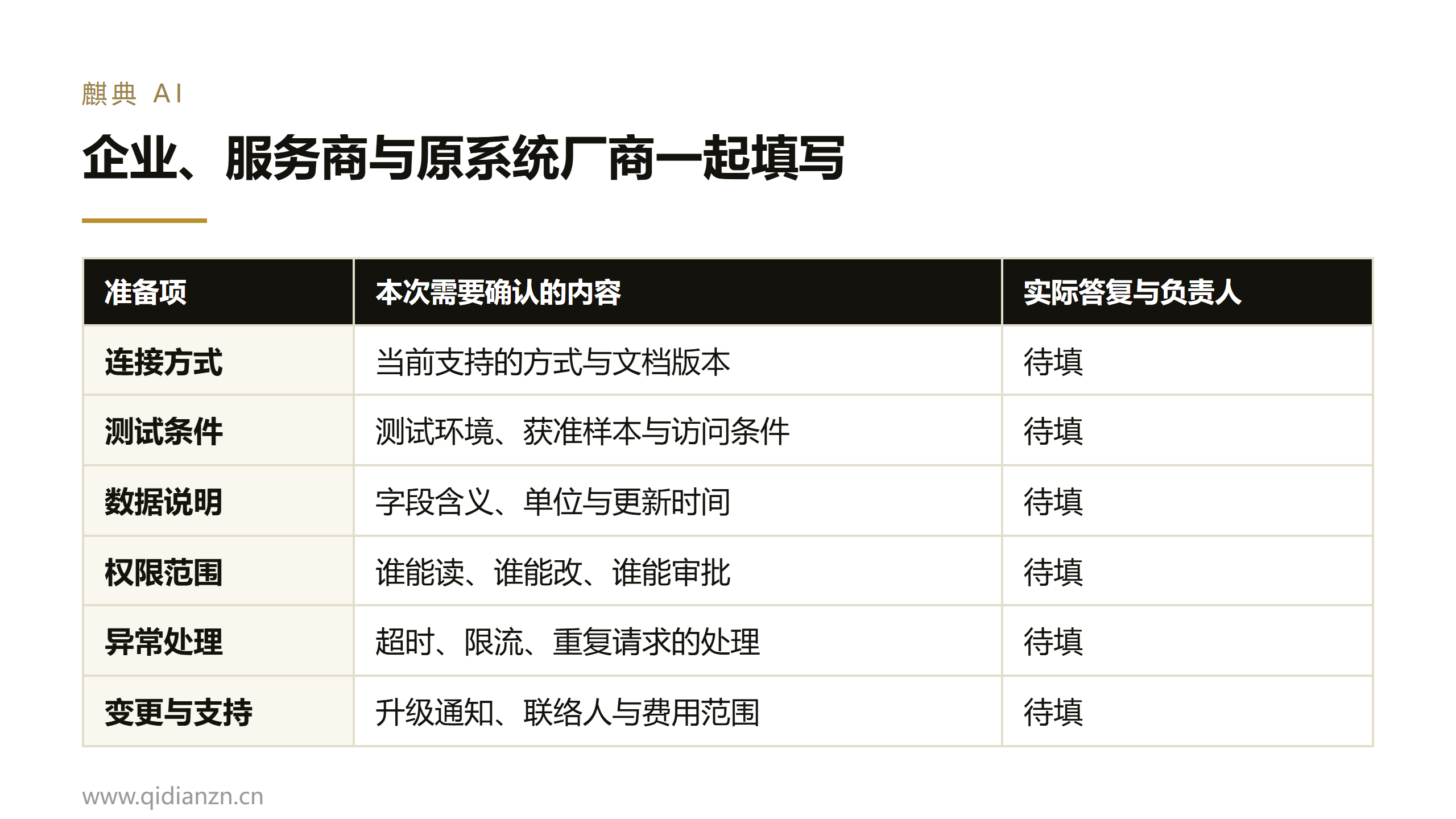 企业、服务商与原系统厂商一起填写