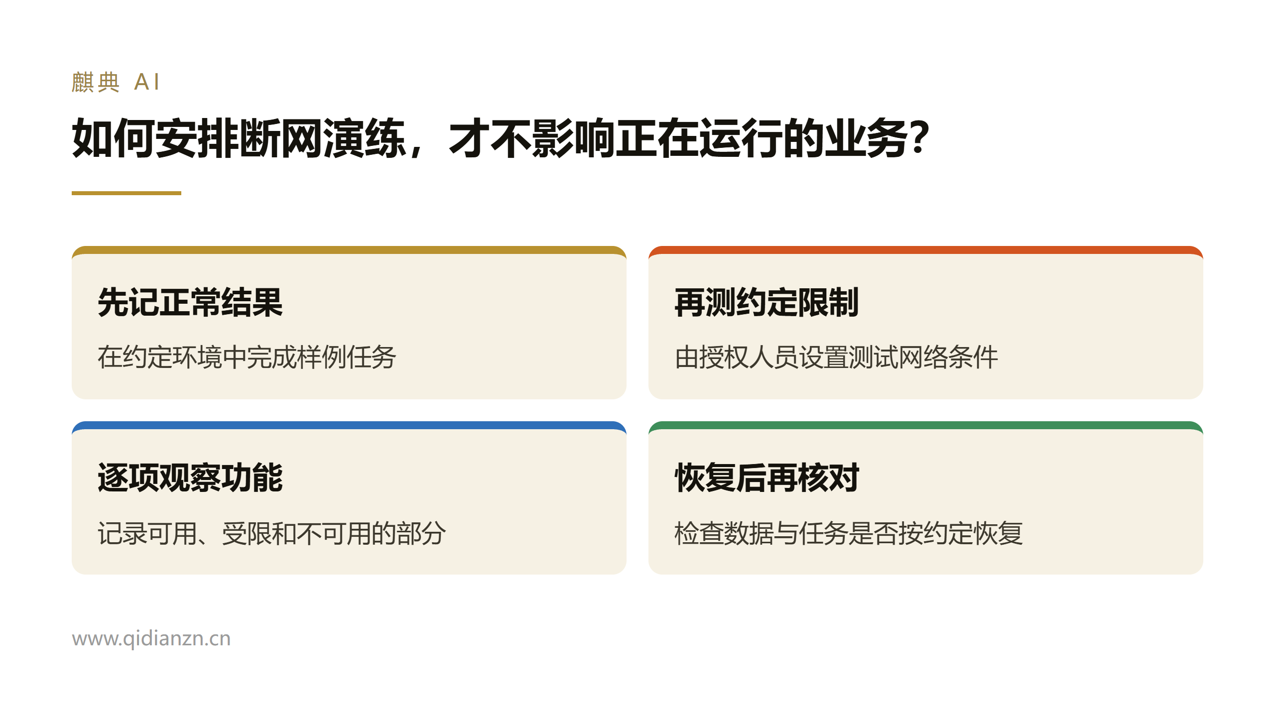如何安排断网演练，才不影响正在运行的业务？